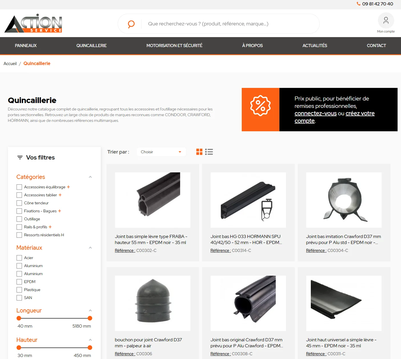 Action Service boutique en ligne